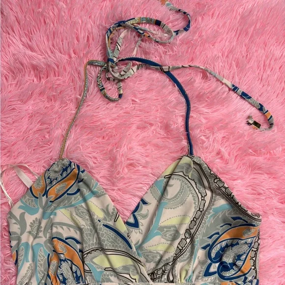 Boho Print Hankerchief Flowy Dress - Picture 5 of 8